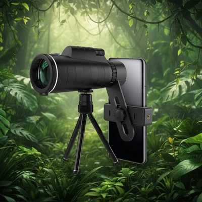 Portable Telescope Smartphone Mount Adjustable Setup - Image 1